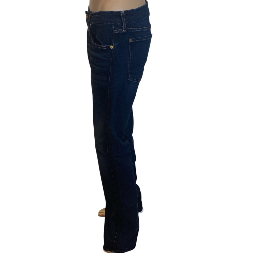 7 For All Mankind Kimmie Bootcut Stretchy Jeans Dark Blue Denim Wash Size 31 EUC - Picture 4 of 7